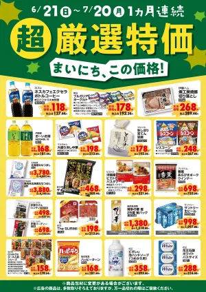 超厳選特価のチラシ画像