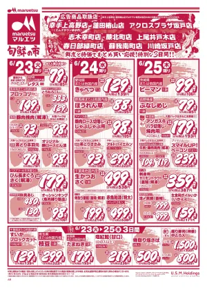 6月23日〜6月25日　チラシ情報のチラシ画像