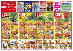 6月25日号　創業感謝祭 64th Anniversary　創業64周年記念 SALE!　トコポン　Good Price!のチラシ画像