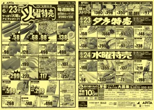 6月23日(火)〜6月24日(水)のチラシ画像