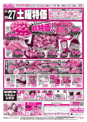27日土曜特価　28日はおトクな1day特別家計応援！のチラシ画像