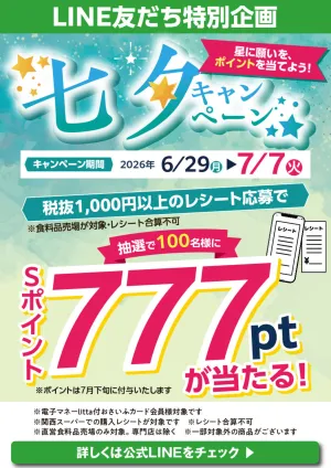 LINE友だち特別企画 七夕キャンペーンのチラシ画像