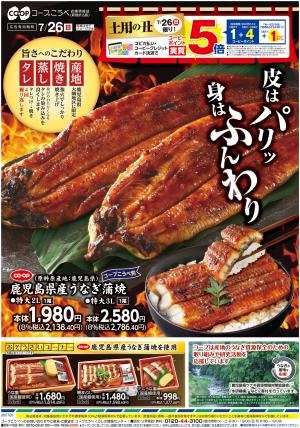 土用の丑のチラシ画像