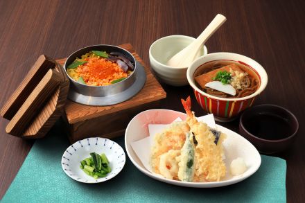 天ぷら鮭いくら釜ご飯セットのご案内