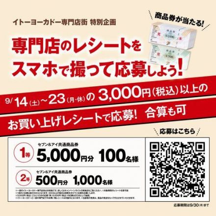 イトーヨーカドー専門店街限定企画 商品券が抽選で当たるキャンペーン