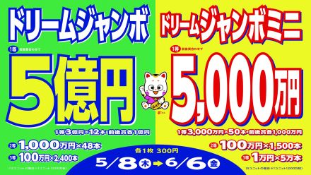 ドリームジャンボ宝くじの発売開始しました
