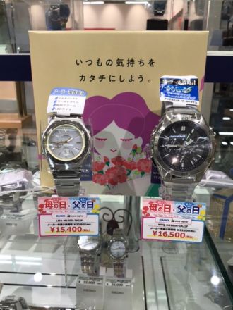 母の日、父の日　CASIOウェブセプター半額！！