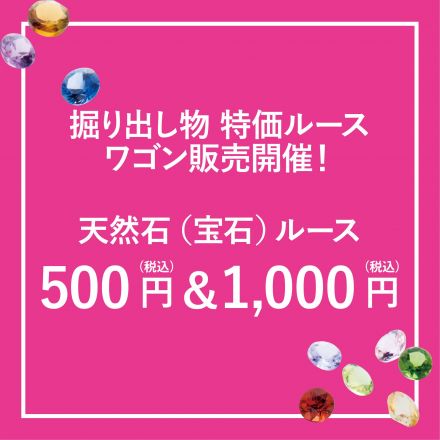 『ミネラルルース ワゴン市』