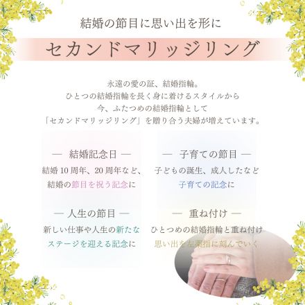 ジュエリービュー 【結婚の節目に思い出を形に「セカンドマリッジリング」】