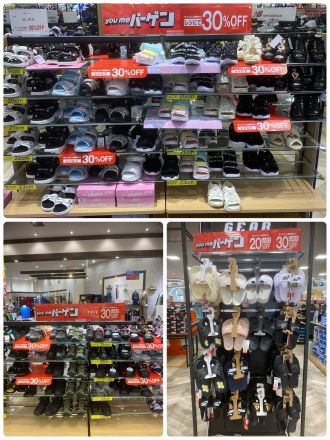 2階直営靴売場サンダル30%オフ