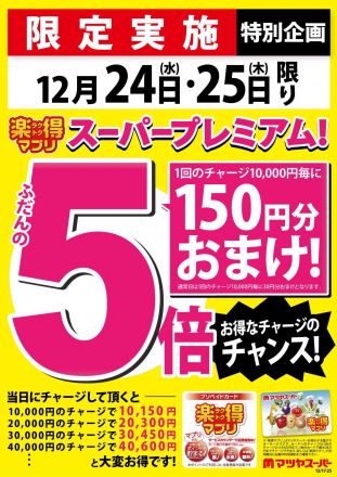 12/24・25は、楽得マプリプレミアム!
