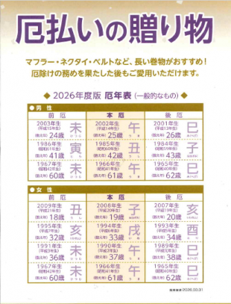 厄払いの贈り物