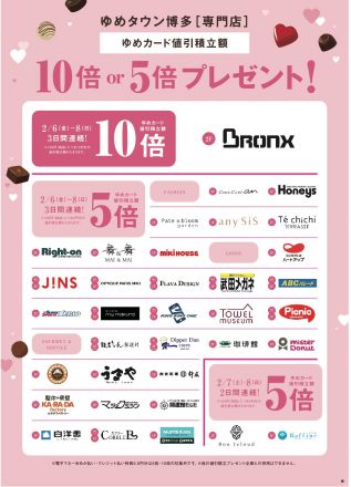 専門店　ゆめカード5倍、10倍