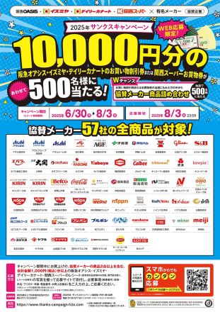 WEB限定！1万円分のお買物券が当たるサンクスキャンペーン
