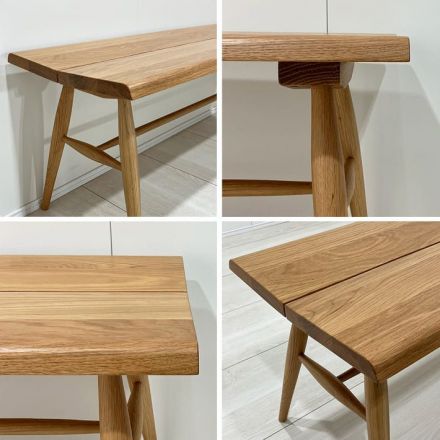 空間を格上げするミッドセンチュリーデザインの木製ベンチ（160cm）