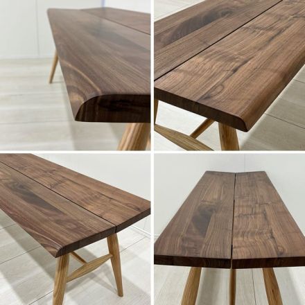 空間を格上げするミッドセンチュリーデザインの木製ベンチ（160cm）