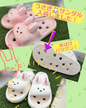 うさぎサンダル入荷しました