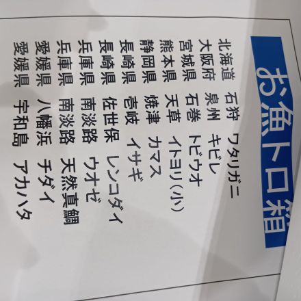 土曜日恒例トロ箱セール　本日も開催_