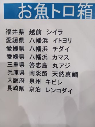 土曜日恒例トロ箱セール　本日も開催_