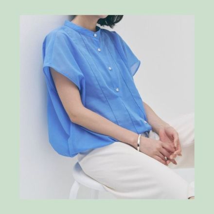 【ONWARD CROSSET Select】☆ 嬉しい接触冷感、シワになりにくい！ブラウス☆