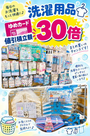 洗濯用品★ゆめカード値引積立額30倍★