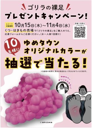 ゴリラの裸足プレゼントキャンペーン